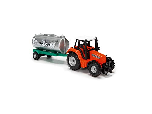 Dickie Toys 203733001 Farm Life Team - Tractor con Remolque, Juguete de Granja, Tractor de Juegos, con depósito, Remolque para Caballos o heno, 3 Modelos Diferentes, 18 cm, a Partir de 3 años Dickie Toys 203733001 Farm Life Team - Tractor con Remolque, Juguete de Granja, Tractor de Juegos, con depósito, Remolque para Caballos o heno, 3 Modelos Diferentes, 18 cm, a Partir de 3 años