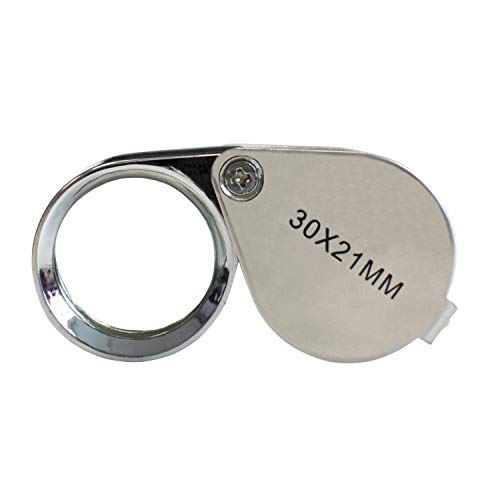 DIGIFLEX Lupa de Joyero Cristal de 21 mm - 30 Aumentos - Joyería Antigüedades Lente Sellos Relojero - Lupa de Bolsillo de Gran Aumento Portatil - Ideal para Relojero, Conocedor de Monedas y Sellos DIGIFLEX Lupa de Joyero Cristal de 21 mm - 30 Aumentos - Joyería Antigüedades Lente Sellos Relojero - Lupa de Bolsillo de Gran Aumento Portatil - Ideal para Relojero, Conocedor de Monedas y Sellos