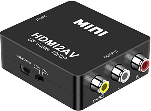 DIGITNOW! HDMI a AV 3 RCA CVBS Compuesto Adaptador Convertidor Conversor de Video y Audio de señal Mini 1080P Compatible con Cable de Carga USB para PC/Laptop/Xbox / PS4 / PS3 / TV/VCR Cámara DVD DIGITNOW! HDMI a AV 3 RCA CVBS Compuesto Adaptador Convertidor Conversor de Video y Audio de señal Mini 1080P Compatible con Cable de Carga USB para PC/Laptop/Xbox / PS4 / PS3 / TV/VCR Cámara DVD