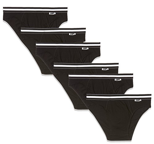 Dim Ecodim X6 Eco-Juego de 6 Calzoncillos Slip, Noir (Noir/Noir/Noir/Noir + Noir/Noir 0hz), XL (Pack de 6) para Hombre