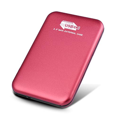 Disco Duro Externo 1 TB, Disco Duro Externo USB3.0 SATA HDD Almacenamiento para PC, Xbox, Chromebook(1TB,Rojo)