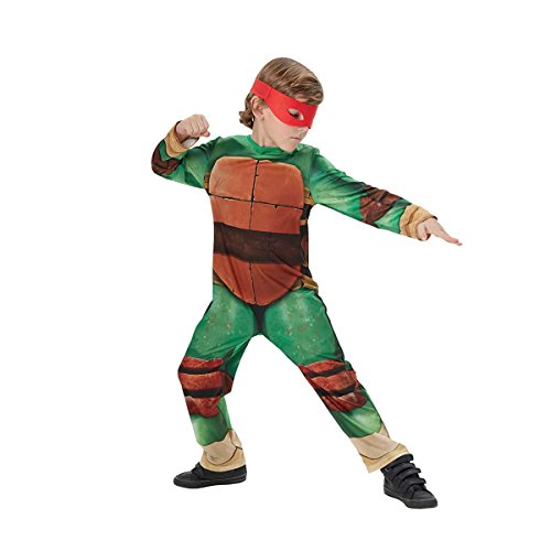 Disfraz de Tortuga Ninja para niños, talla infantil 5-6 años (Rubie's 610525-M)