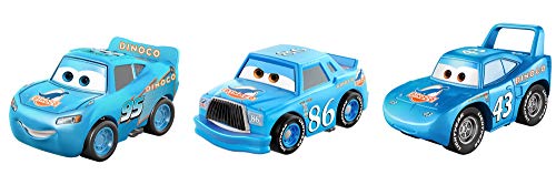 Disney Cars Mini Racers, Pack de 3 coches de juguete Dinocco Daydream, modelos surtidos (Mattel GKG07)