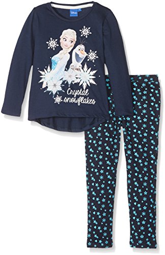 Disney Frozen Niña de set de cristal copos de nieve pijama de Frozen Azul azul (marino) 5-6 Años