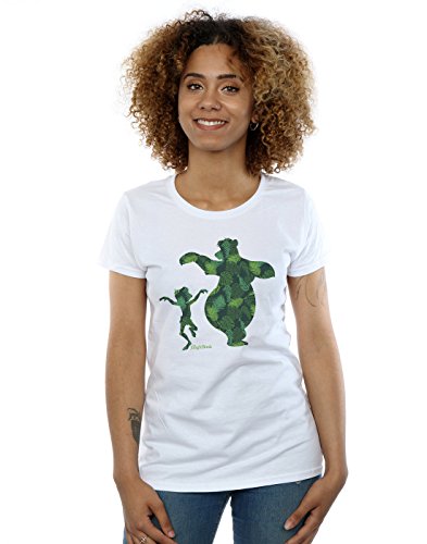 Disney mujer The Jungle Book Mowgli and Baloo Dance Camiseta Large Blanco