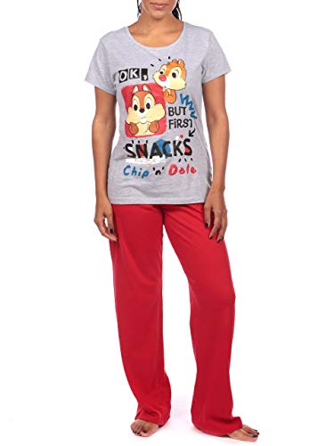 Disney Pijama para Mujer Chip y Chop Gris Size XX-Large