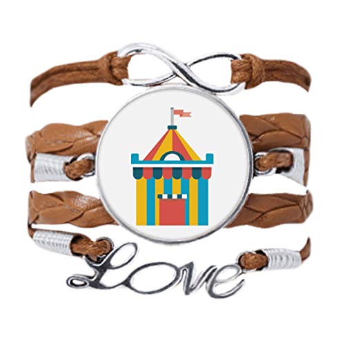 DIYthinker Amazing Funny Park Tent ilustración Pulsera de Cuero Negro Trenzado Pulsera de Cuerda de Amor DIYthinker Amazing Funny Park Tent ilustración Pulsera de Cuero Negro Trenzado Pulsera de Cuerda de Amor