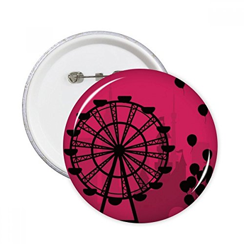 DIYthinker Globo regalo Botón de la noria del parque de atracciones pernos redondos Placa Ropa decoración 5pcs Multicolor METRO DIYthinker Globo regalo Botón de la noria del parque de atracciones pernos redondos Placa Ropa decoración 5pcs Multicolor METRO