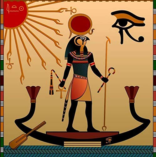 DJSK Antiguo faraón Egipcio Tapiz Mandala Tela de Pared Pirámide del Sol Tapiz psicodélico Hippie Boho Pintura Famosa Manta de Egipto 150 * 130 cm