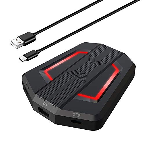 Docooler P6 Adaptador de ratón y Teclado Convertidor de Ratones portátil con luz de respiración de Cuatro Colores para N-Switch / PS4 / PS3 / Xbox One 360