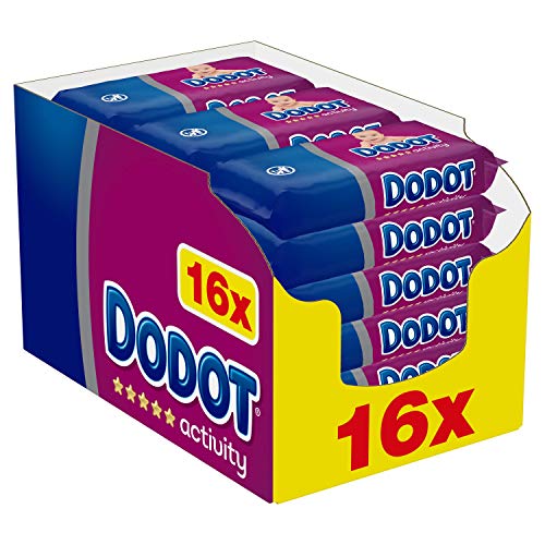 Dodot Activity Toallitas para Bebé 16 Paquetes de 54 Unidades, 864 Toallitas Dodot Activity Toallitas para Bebé 16 Paquetes de 54 Unidades, 864 Toallitas