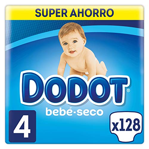Dodot Bebé-Seco Pañales Talla 4, 128 Pañales, con Canales de Aire Dodot Bebé-Seco Pañales Talla 4, 128 Pañales, con Canales de Aire