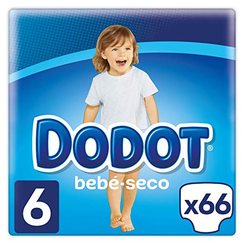 Dodot Pañales con Canales de Aire Bebé-Seco para Bebés, Talla 6 (a partir de 13 kg) - 66 Pañales Dodot Pañales con Canales de Aire Bebé-Seco para Bebés, Talla 6 (a partir de 13 kg) - 66 Pañales