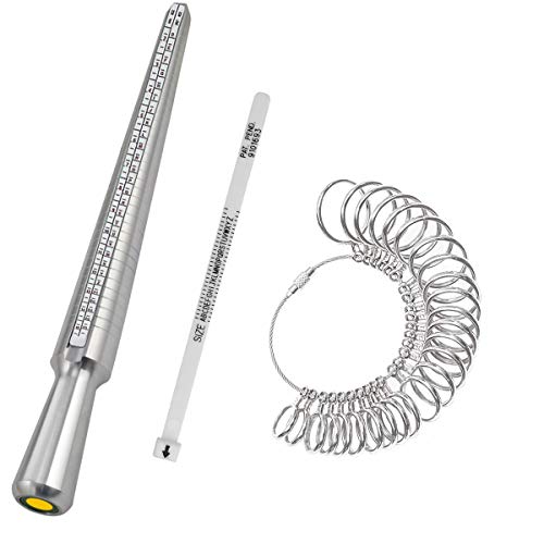 DoGeek Medidor Anillos Ring Sizer para Medir Dedos de Tamaño para Anillos Tamaños A-Z Metal/acero/plástico (Metal) DoGeek Medidor Anillos Ring Sizer para Medir Dedos de Tamaño para Anillos Tamaños A-Z Metal/acero/plástico (Metal)