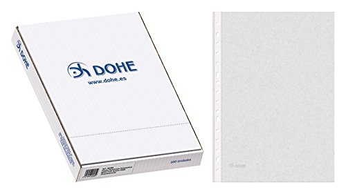 Dohe Basic - Pack de 100 fundas multitaladro, folio, Plus Dohe Basic - Pack de 100 fundas multitaladro, folio, Plus