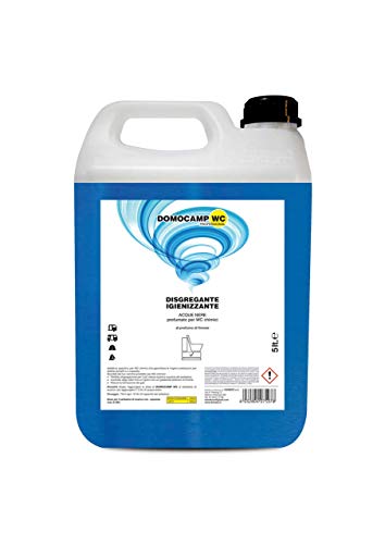 Domocamp - Líquido desintegrante Domocamp WC para sanitarios portátiles - Envase de 5 litros - Para inodoros químicos, depósitos de aguas negras, Aqua KEM Domocamp - Líquido desintegrante Domocamp WC para sanitarios portátiles - Envase de 5 litros - Para inodoros químicos, depósitos de aguas negras, Aqua KEM