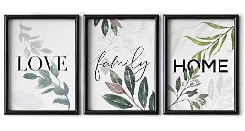 DONLETRA® Set de 3 Láminas Decorativas Nórdicas de LOVE/FAMILY/HOME para Enmarcar - A3 A4 - Decoración de Pared - Cuadros Modernos en Lienzo sin Marco, LSM-SET3-005 (A4) DONLETRA® Set de 3 Láminas Decorativas Nórdicas de LOVE/FAMILY/HOME para Enmarcar - A3 A4 - Decoración de Pared - Cuadros Modernos en Lienzo sin Marco, LSM-SET3-005 (A4)