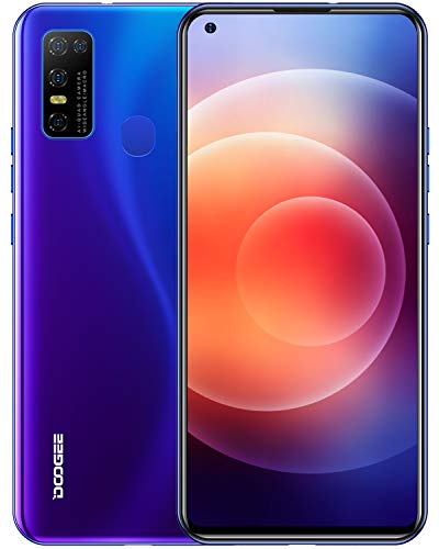 DOOGEE N30 Moviles Libres, Pantalla de 6.55" DotDisplay, 4 GB+128 GB, 4G Smartphone Cámara Cuádruple 16 MP, 8MP Frontal Cámara, Procesador Octa-Core, Batería 4500 mAh, Android 10 Telefono Movil, Azul