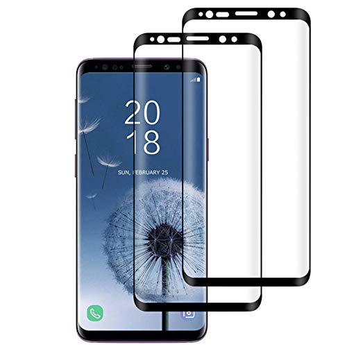 DOSMUNG Protector de Pantalla para Samsung S9 Plus, [2 Pack] 3D Full-Cover Cristal Templado para Galaxy S9 Plus, Alta Definicion, 9H Dureza, Resistente a Arañazos, Vidrio Templado para S9 Plus