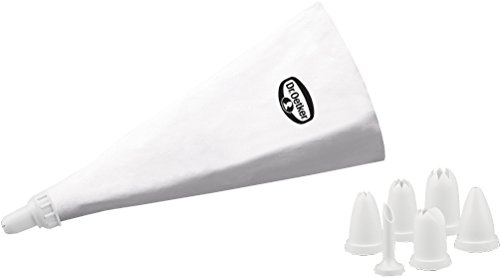 Dr. Oetker Manga Pastelera 31 cm, con 6 boquillas para decorar bizcochos, tartas, canapés y platos, (color: blanco), cantidad: 1 pieza Dr. Oetker Manga Pastelera 31 cm, con 6 boquillas para decorar bizcochos, tartas, canapés y platos, (color: blanco), cantidad: 1 pieza