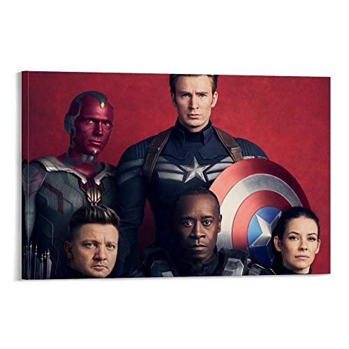 DRAGON VINES Vengadores Capitán América Capitán América, Visión, Hawkeye, Gears of War, Wasp Pintura para pared comedor dormitorio baño 50 x 75 cm