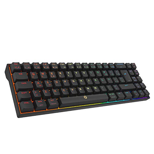 DREVO Calibur V2 Pro Teclado mecánico para Juegos RGB inalámbrico Mediante Bluetooth 5.1 con Cable USB-C extraíble,Compacto de 72 Teclas Distribución en español(Outemu Marrón,Negro) DREVO Calibur V2 Pro Teclado mecánico para Juegos RGB inalámbrico Mediante Bluetooth 5.1 con Cable USB-C extraíble,Compacto de 72 Teclas Distribución en español(Outemu Marrón,Negro)