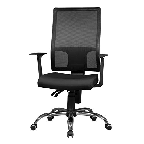 duehome - Silla de Uso Profesional, Silla Ergonomica Giratoria para despacho o Oficina, Acabado en Tejido Sempre, Color Negro, Modelo Taktik, Medidas: 66 cm (Ancho) x 64 cm (Fondo) x 107 - 120 cm (Alto)