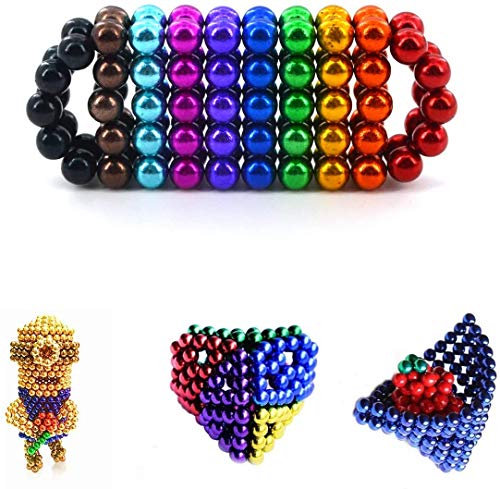 Eagool Bolas Magnéticas de Colores Edición Especial, 100 Bolitas Magnéticas, Magnetic Balls, Imanes Pequeños para aliviar el Estrés, Perfecta Idea de Regalo Antiestrés, Bolas de Iman (colorido)