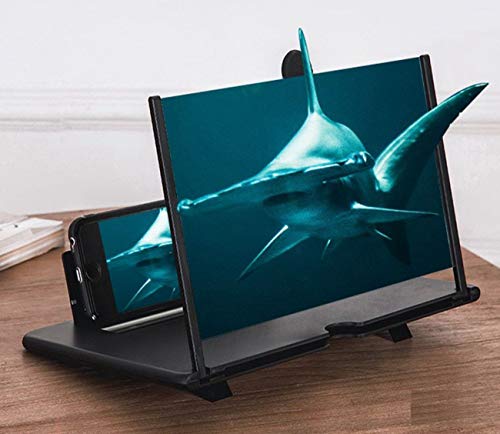 Eastor Amplificador de pantalla de teléfono 3D, lupa de pantalla, soporte plegable de 30,48 cm, lupa de pantalla para teléfono móvil 3D para películas, vídeos y juegos – 4X aumento (negro) Eastor Amplificador de pantalla de teléfono 3D, lupa de pantalla, soporte plegable de 30,48 cm, lupa de pantalla para teléfono móvil 3D para películas, vídeos y juegos – 4X aumento (negro)