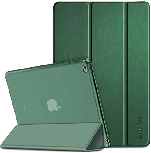 EasyAcc Funda Estuche para iPad Air 2, Smart Estuche Contraportada Mate Translúcido Encendido/Apagado Automático para iPad Air 2 A1566/A1567(Verde Oscuro)