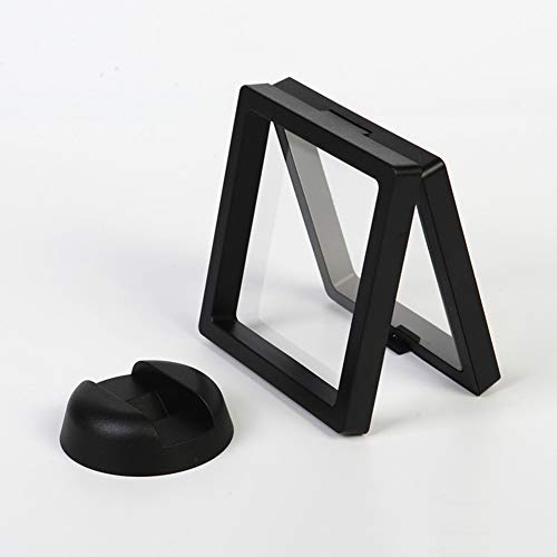 EASYBUY Paquete de 10 cajas de exhibición de joyería con marco flotante de doble cara, piedras preciosas de desafío 3D para visitar la cabina, coleccionistas EASYBUY Paquete de 10 cajas de exhibición de joyería con marco flotante de doble cara, piedras preciosas de desafío 3D para visitar la cabina, coleccionistas