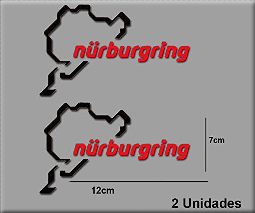 Ecoshirt 0E-CAFR-OXFS Pegatinas Nürburgring R82 Vinilo Adesivi Decal Aufkleber Клей Stickers Car Voiture Sport Racing, Negro Rojo Ecoshirt 0E-CAFR-OXFS Pegatinas Nürburgring R82 Vinilo Adesivi Decal Aufkleber Клей Stickers Car Voiture Sport Racing, Negro Rojo