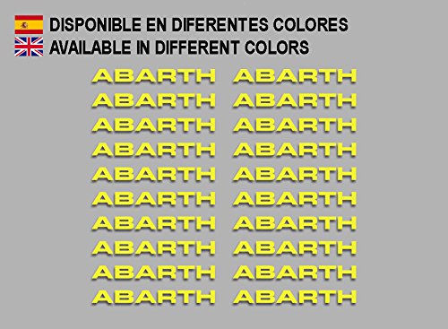 Ecoshirt BQ-K8FC-C8FV Pegatinas Abarth F197 Stickers Aufkleber Decals Adesivi Rallye Racing, Amarillo