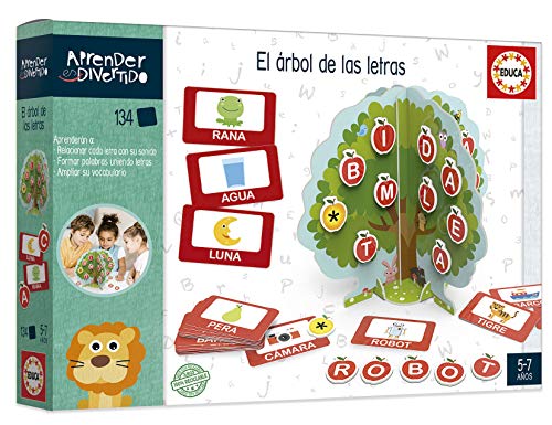 Educa- Aprender es Divertido: El Árbol de Las Letras, Aprende a Leer y Escribir Juego Educativo para niños, a Partir de 5 años (18703)