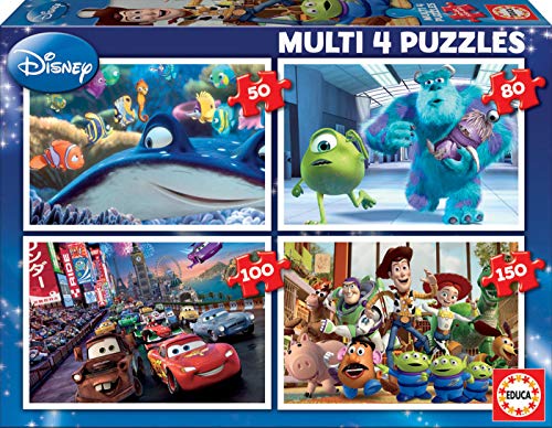 Educa - Multi 4 Puzzles Junior, puzzle infantil Pixar: Buscando a Nemo, Monster Inc, Cars y Toy Story de 50,80,100 y 150 piezas, a partir de 5 años (15615) Educa - Multi 4 Puzzles Junior, puzzle infantil Pixar: Buscando a Nemo, Monster Inc, Cars y Toy Story de 50,80,100 y 150 piezas, a partir de 5 años (15615)