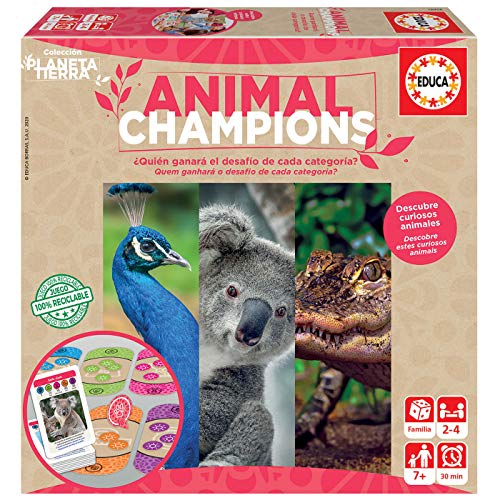 Educa- Planeta Tierra-Animal Champions Juego de Mesa, Multicolor (18708) Educa- Planeta Tierra-Animal Champions Juego de Mesa, Multicolor (18708)