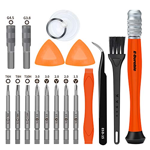 E·Durable destornillador precisión 17 en 1 bit herramienta de reparación kit de herramientas para Joycon/Wii/GBA con bolsa tejida E·Durable destornillador precisión 17 en 1 bit herramienta de reparación kit de herramientas para Joycon/Wii/GBA con bolsa tejida