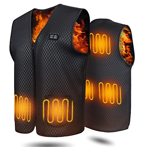 EEIEER Chaleco Calefactable, Chaqueta Calefactable Eléctrico Chaleco Calentado Chaleco Cálido Recargable USB Controladores Duales para Caza Pesca Esquiar,Acampada y Marcha(Batería Incluida) EEIEER Chaleco Calefactable, Chaqueta Calefactable Eléctrico Chaleco Calentado Chaleco Cálido Recargable USB Controladores Duales para Caza Pesca Esquiar,Acampada y Marcha(Batería Incluida)
