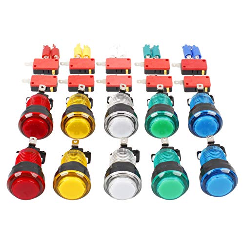 EG STARTS 10x Nuevo LED iluminado Arcade Botones pulsadores con microinterruptor Mame Multicade Elección de 5 colores EG STARTS 10x Nuevo LED iluminado Arcade Botones pulsadores con microinterruptor Mame Multicade Elección de 5 colores
