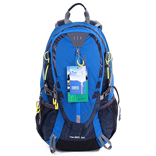 EGOGO 30L al Aire Libre Ciclismo Senderismo Mochila Resistente al Agua Corriendo Mochila Camping con Lluvia Cubierta S2310 (Azul) EGOGO 30L al Aire Libre Ciclismo Senderismo Mochila Resistente al Agua Corriendo Mochila Camping con Lluvia Cubierta S2310 (Azul)
