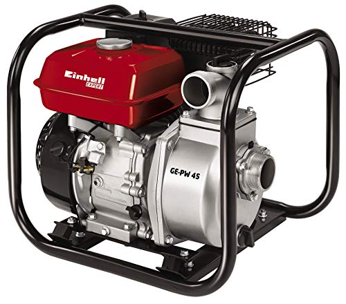 Einhell GE-PW 45 - Motobomba de Gasolina (máx. Altura de succión 6.5 m, Conector de succión 59,6 mm - 2", Conector de presión 59,6 mm - 2", Peso 23 kg)