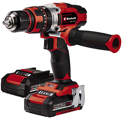 Einhell TE-CD 18/48 Li-i (2x2.0 Ah) Power X-Change, Taladro percutor sin cable (iones de litio, incluye función de taladro de percusión, incluye 2 baterías de 2.0 Ah PXC, cargador y maletín) Einhell TE-CD 18/48 Li-i (2x2.0 Ah) Power X-Change, Taladro percutor sin cable (iones de litio, incluye función de taladro de percusión, incluye 2 baterías de 2.0 Ah PXC, cargador y maletín)