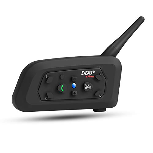 EJEAS 1 paquete V6 Pro BT casco de motocicleta Bluetooth 3.0 Intercomunicador Auricular 1200M 2 personas Full Duplex Wireless Moto Interphone Connect hasta 6 pilotos EJEAS 1 paquete V6 Pro BT casco de motocicleta Bluetooth 3.0 Intercomunicador Auricular 1200M 2 personas Full Duplex Wireless Moto Interphone Connect hasta 6 pilotos