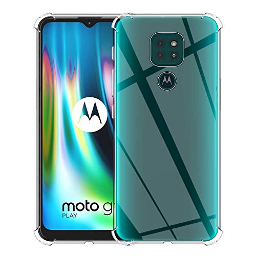 ELYCO Funda Cristal Compatible con Motorola Moto G9 Play, Carcasa Cristal Ultra Slim Flexible Suave Silicona TPU Bumper Clear Anti-arañazos Antigolpes Case Cover para Moto G9 Play-Transparente ELYCO Funda Cristal Compatible con Motorola Moto G9 Play, Carcasa Cristal Ultra Slim Flexible Suave Silicona TPU Bumper Clear Anti-arañazos Antigolpes Case Cover para Moto G9 Play-Transparente