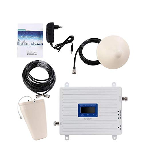 EMEBAY - Amplificadores de Señal Móvil Tri-Banda Repetidor 2G 900MHz 2100MHz LTE 2600MHz para Obtenga Llamadas Señal 3G y 4G en Su Casa/Oficina(900/2100/2600/MHz) EMEBAY - Amplificadores de Señal Móvil Tri-Banda Repetidor 2G 900MHz 2100MHz LTE 2600MHz para Obtenga Llamadas Señal 3G y 4G en Su Casa/Oficina(900/2100/2600/MHz)