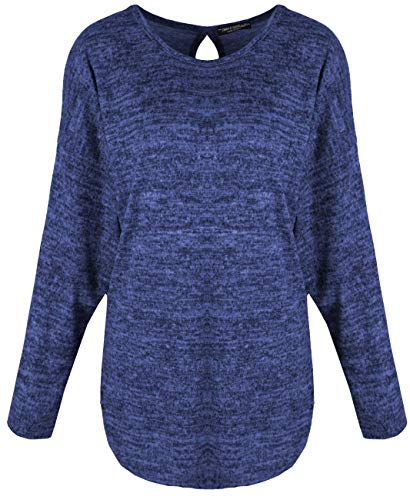 Emma & Giovanni - Sudadera de Vuelta con Abrir de Nuevo (Made In Italy) - Mujer (Azul, S-M) Emma & Giovanni - Sudadera de Vuelta con Abrir de Nuevo (Made In Italy) - Mujer (Azul, S-M)