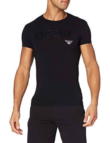 Emporio Armani CC716 111035_00020, Camiseta Interior para Hombre, Negro (Black), Small (Tamaño del Fabricante:S)