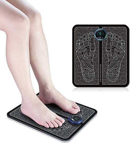 EMS Leg Reshaping Foot Massager - Masajeador de pies eléctrico EMS, EMS Masajeador de Pie Plegable, 2020 Nuevo Carga USB cojín de Masaje de pie Plegable masajeador de Pulso para Oficina en casa