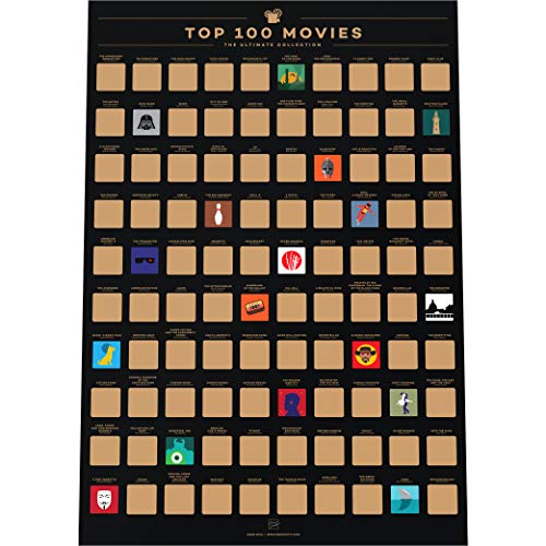 Enno Vatti 100 Movies Scratch Off Bucket List Poster - Póster de rascar de Las 100 Mejores películas Lista de Las Mejores películas de Todos los años (42 x 59,4 cm) Enno Vatti 100 Movies Scratch Off Bucket List Poster - Póster de rascar de Las 100 Mejores películas Lista de Las Mejores películas de Todos los años (42 x 59,4 cm)