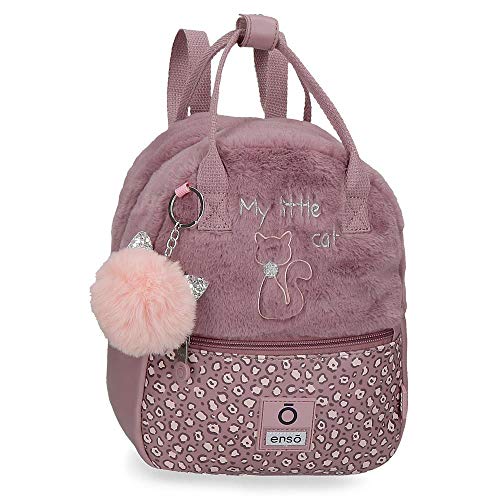 Enso My Little Cat Mochila de Paseo Morado 21x27x11 cms PVC y Poliéster 6.24L